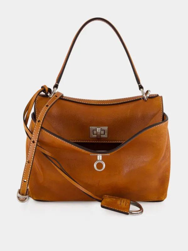 Tan Cowboy Rodeo Mini Leather Handbag made by Balenciaga