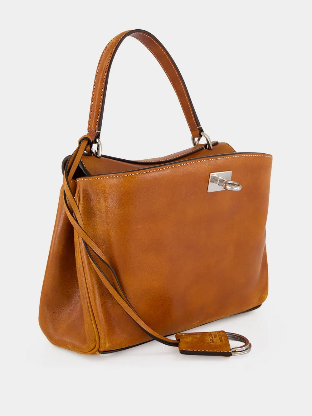 Tan Cowboy Rodeo Mini Leather Handbag sold by Fashion Clinic product image thumbnail 4