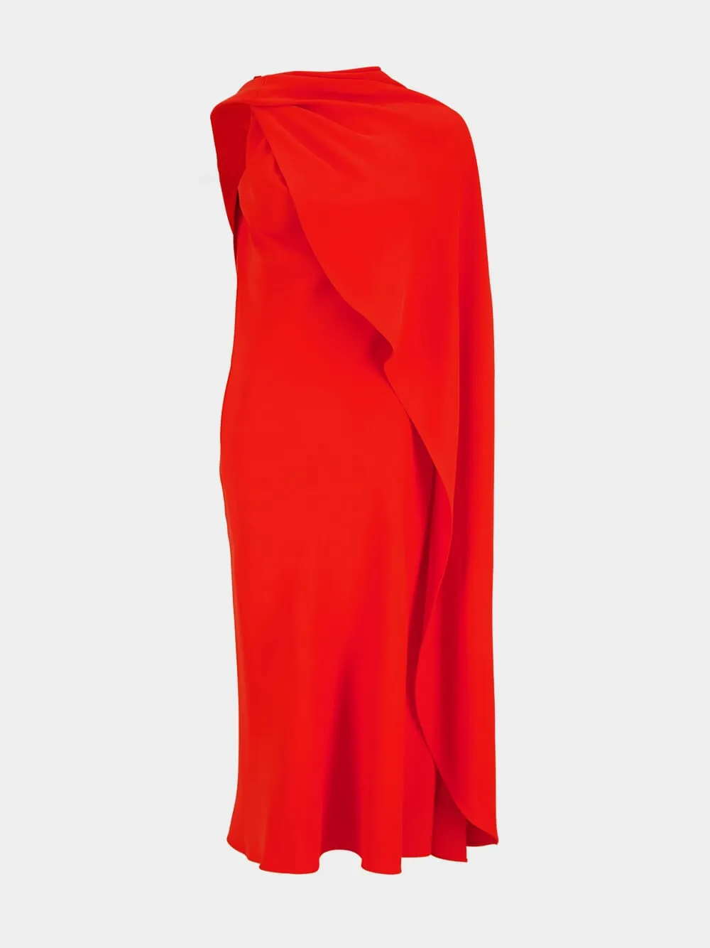 Sunset Red Draped Maxi Dress sold by Fashion Clinic product image thumbnail 2