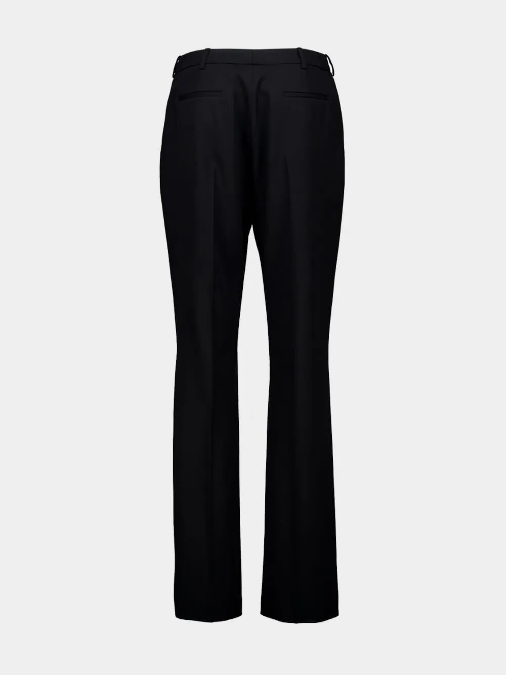 Black Slim Tailored Wool Pants sold by Fashion Clinic product image thumbnail 4