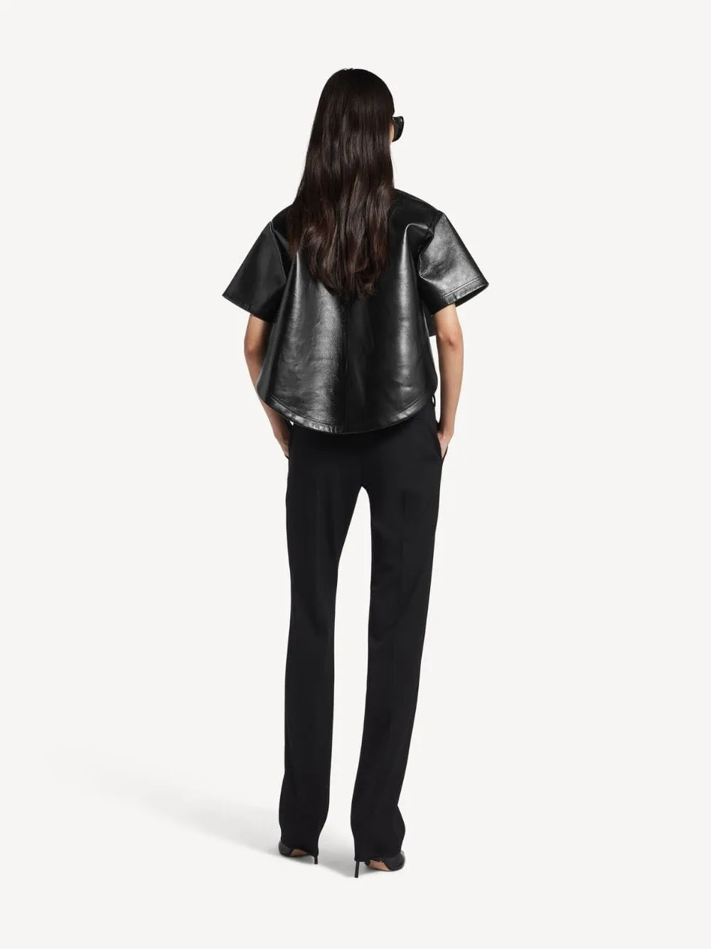 Black Slim Tailored Wool Pants sold by Fashion Clinic product image thumbnail 3