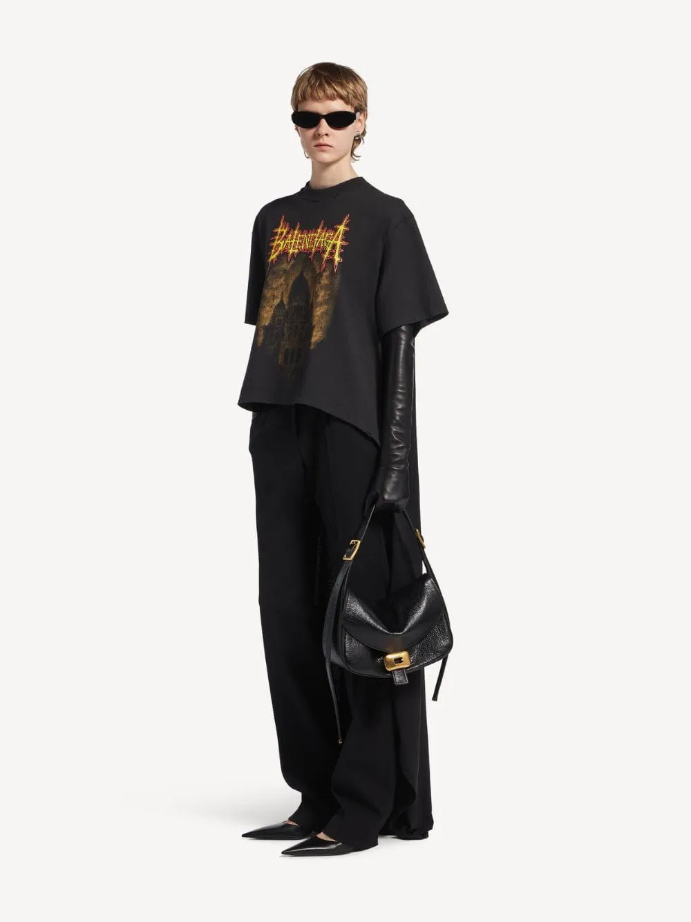 Black Sacré Cœur Train T-Shirt Dress sold by Fashion Clinic