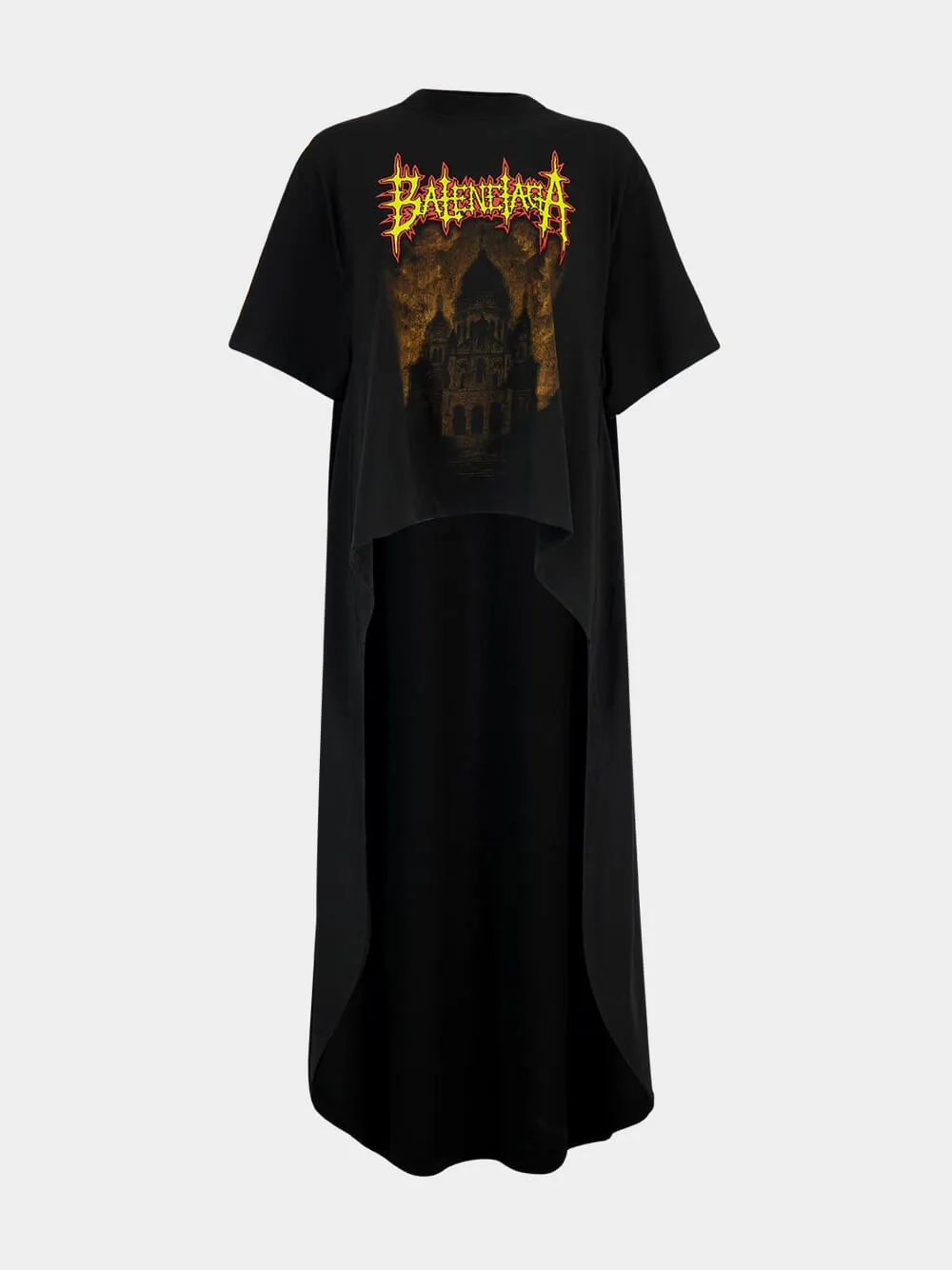 Black Sacré Cœur Train T-Shirt Dress sold by Fashion Clinic product image thumbnail 2