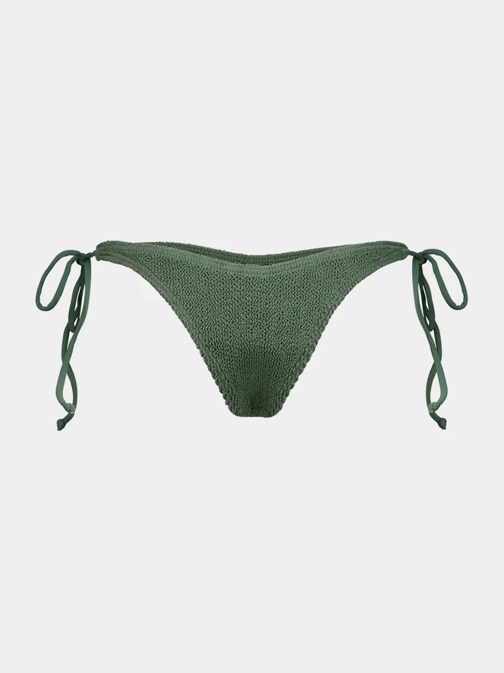 Khaki Crinkle Serenity Tie-Side Bikini Brief sold by Fashion Clinic product image thumbnail 2