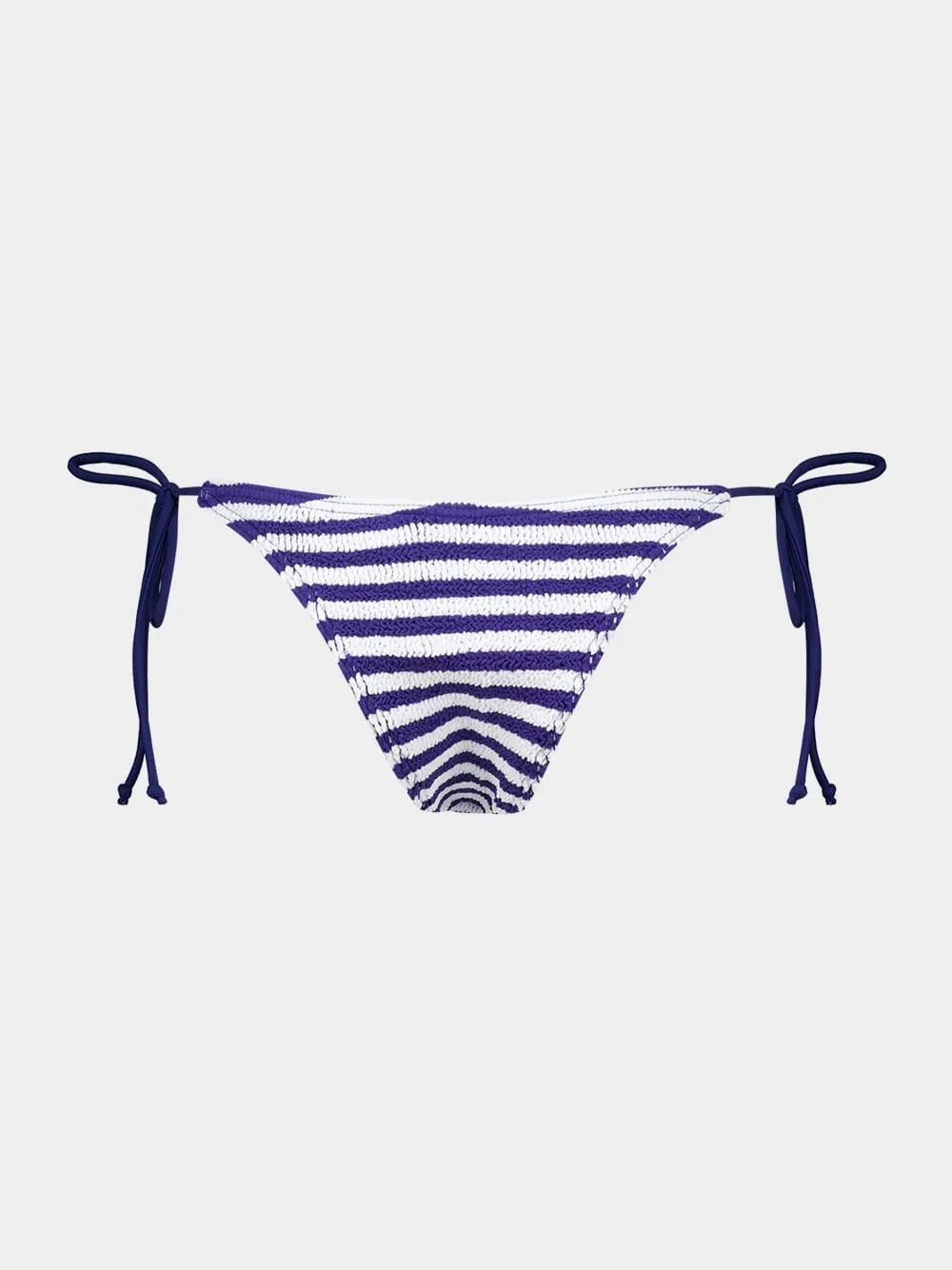 Navy and White Beaded Tie-Side Bikini Brief sold by Fashion Clinic product image thumbnail 2