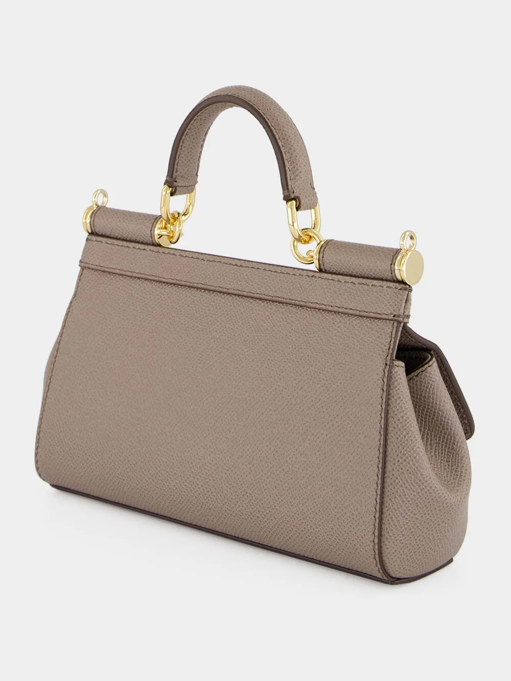 Light Mud Sicily Mini Leather Handbag sold by Fashion Clinic product image thumbnail 5
