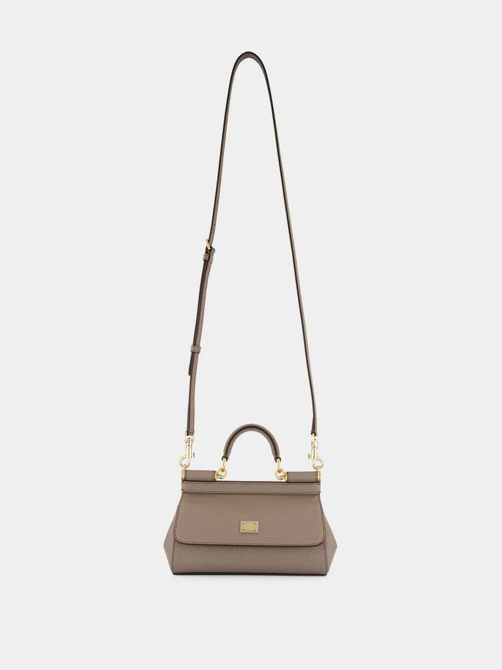 Light Mud Sicily Mini Leather Handbag sold by Fashion Clinic product image thumbnail 2