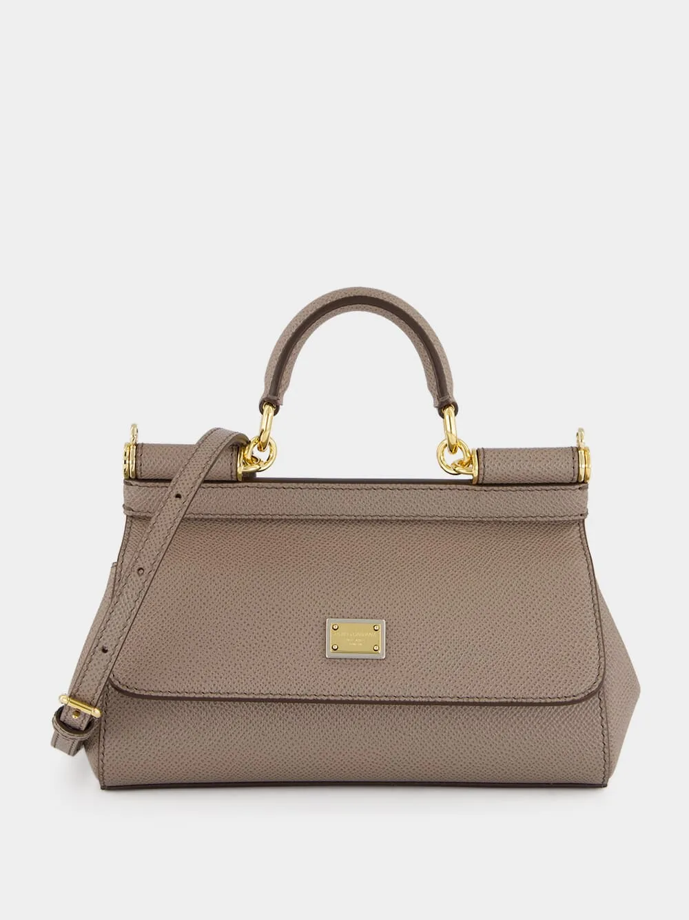 Light Mud Sicily Mini Leather Handbag sold by Fashion Clinic