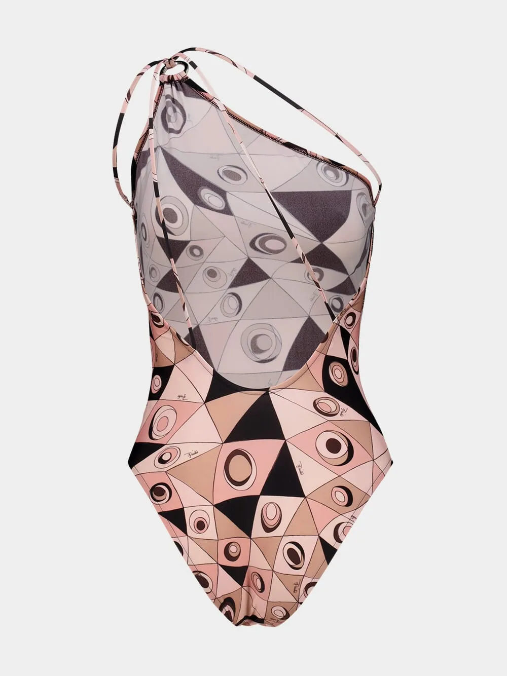 Nude Occhi Print One-Shoulder Swimsuit sold by Fashion Clinic product image thumbnail 3