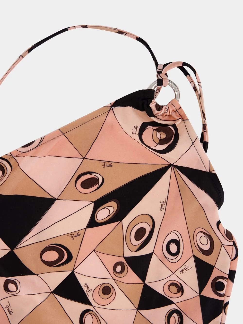 Nude Occhi Print One-Shoulder Swimsuit sold by Fashion Clinic product image thumbnail 5