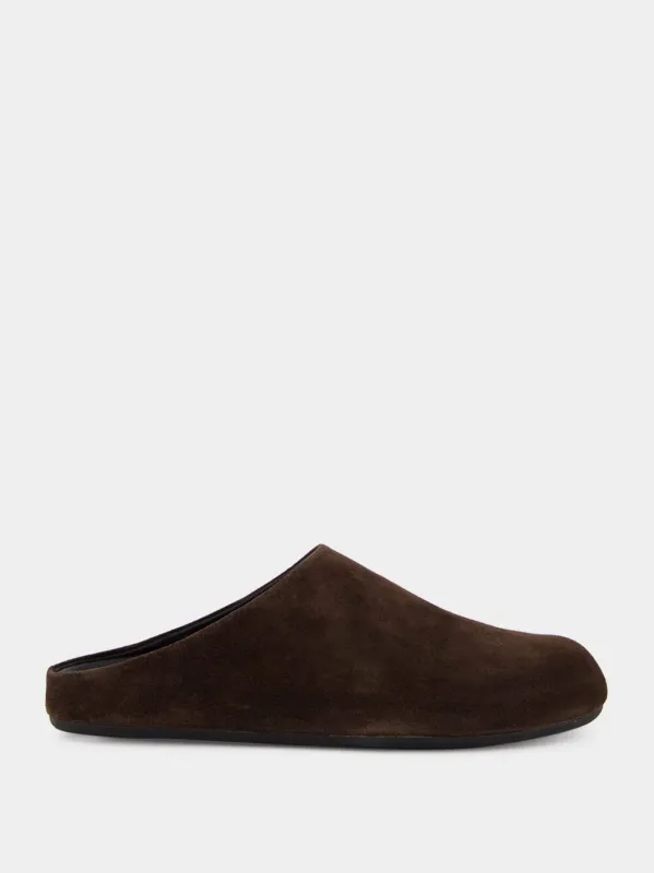 Brown Babouche 001 Suede Mule Sandals made by Officine Creative