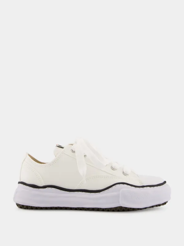 White Peterson OG Sole Canvas Low-Top Sneakers made by Maison MIHARA YASUHIRO