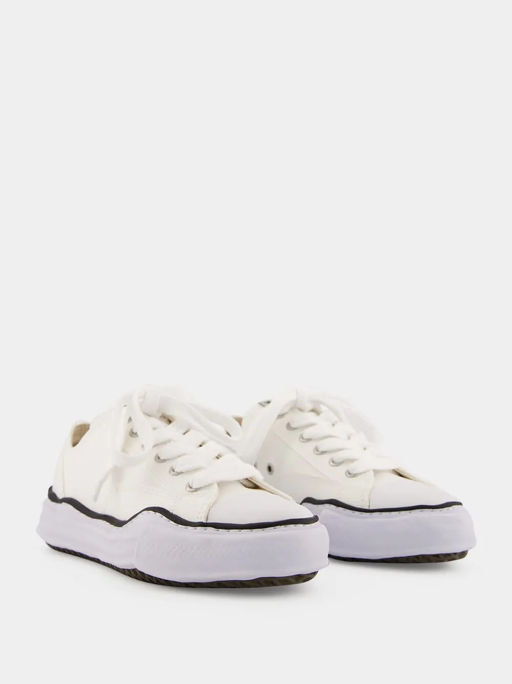 White Peterson OG Sole Canvas Low-Top Sneakers sold by Fashion Clinic product image thumbnail 3