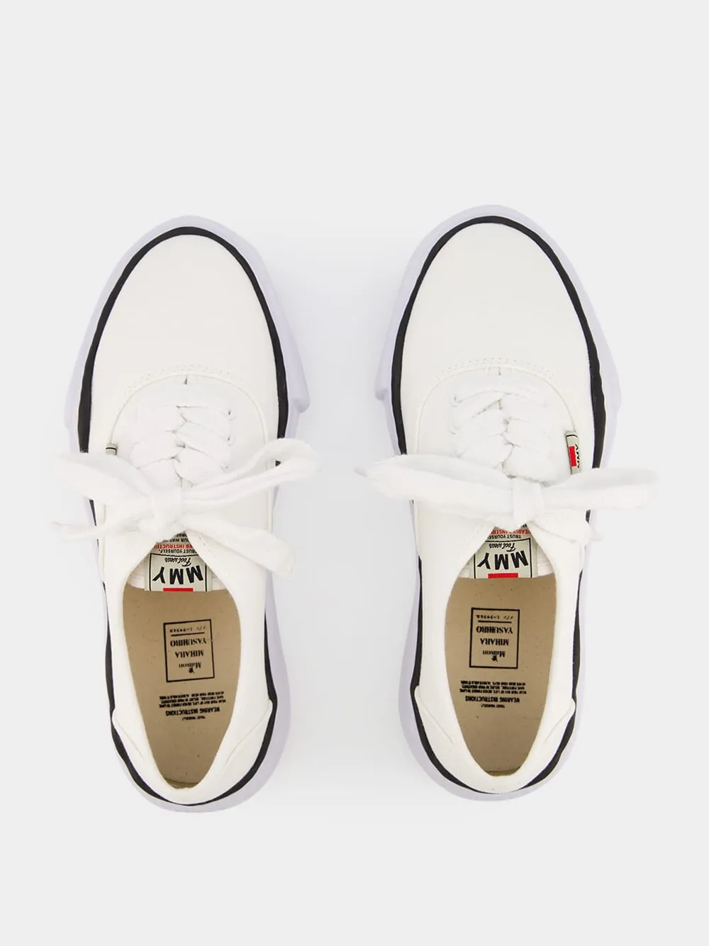 White Baker OG Sole Canvas Low-Top Sneakers sold by Fashion Clinic product image thumbnail 4