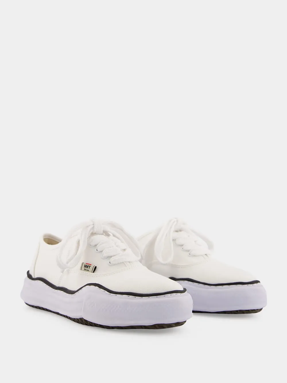 White Baker OG Sole Canvas Low-Top Sneakers sold by Fashion Clinic product image thumbnail 3
