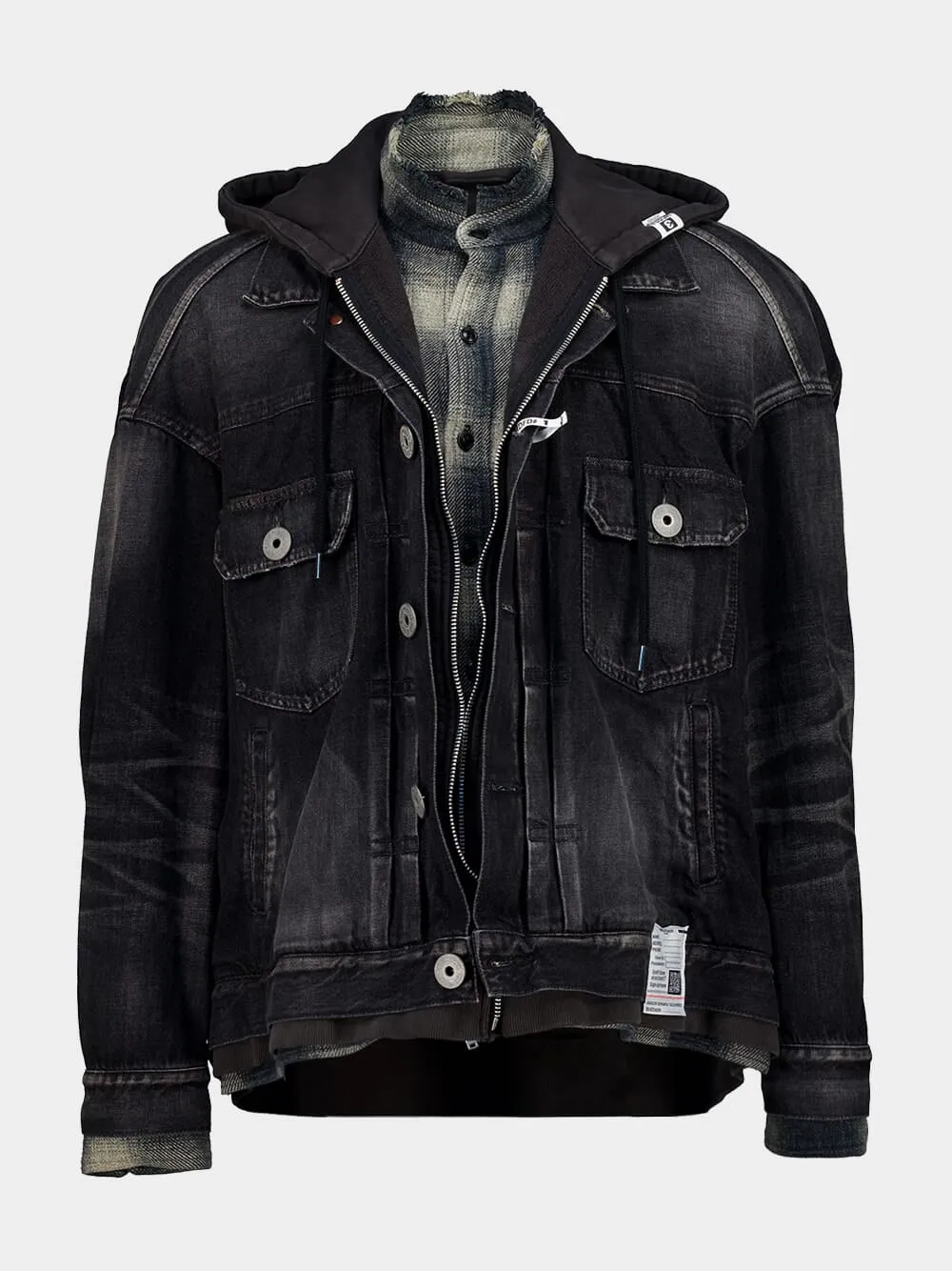 Black Triple Layered Denim Jacket sold by Fashion Clinic