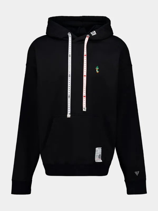 Black Leon Embroidery Hooded Sweatshirt made by Maison MIHARA YASUHIRO