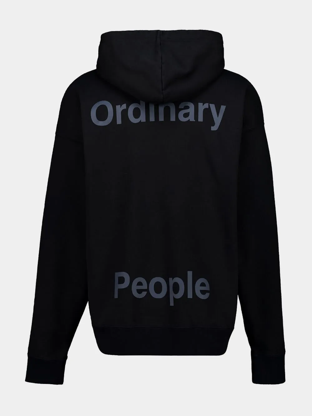 Black Leon Embroidery Hooded Sweatshirt sold by Fashion Clinic product image thumbnail 2