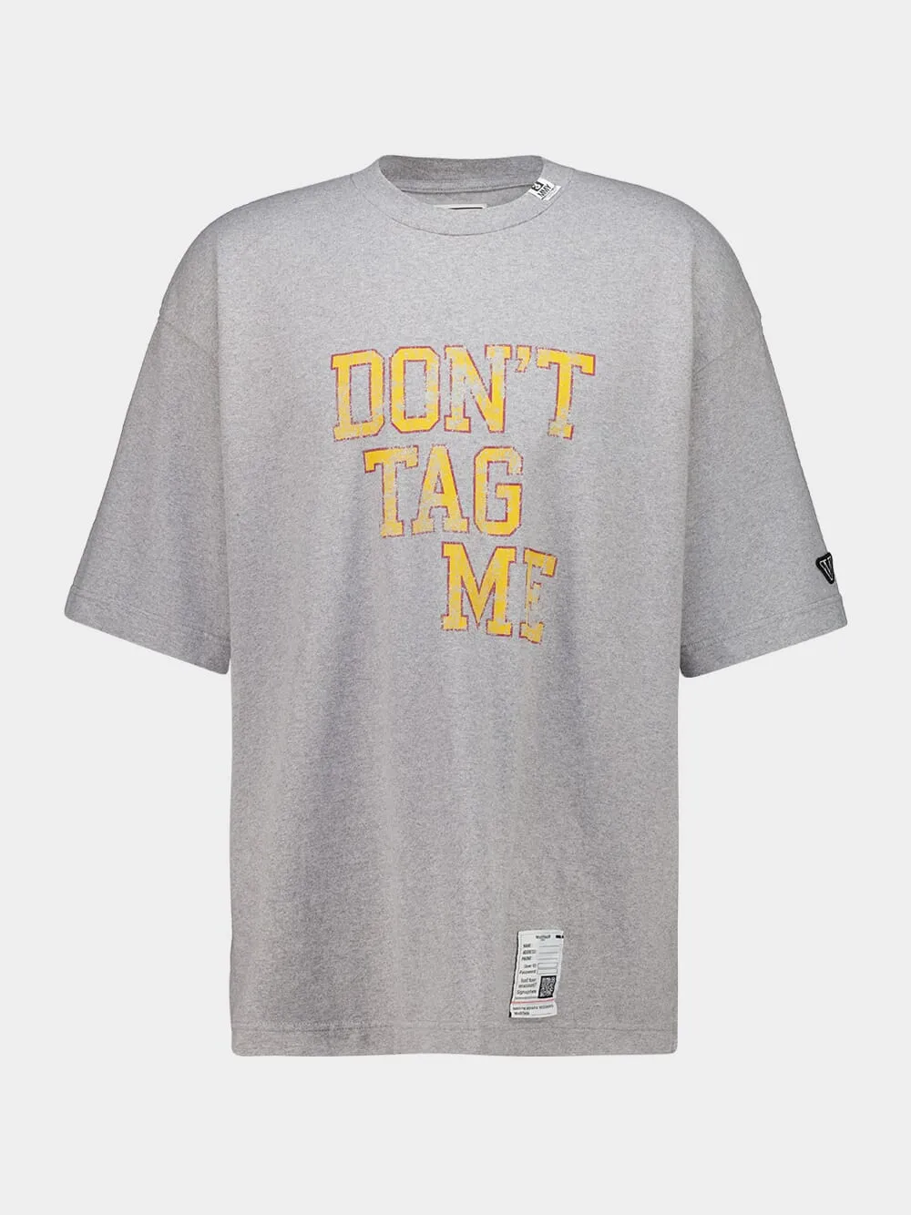 Grey Don’t Tag Me Printed T-Shirt sold by Fashion Clinic