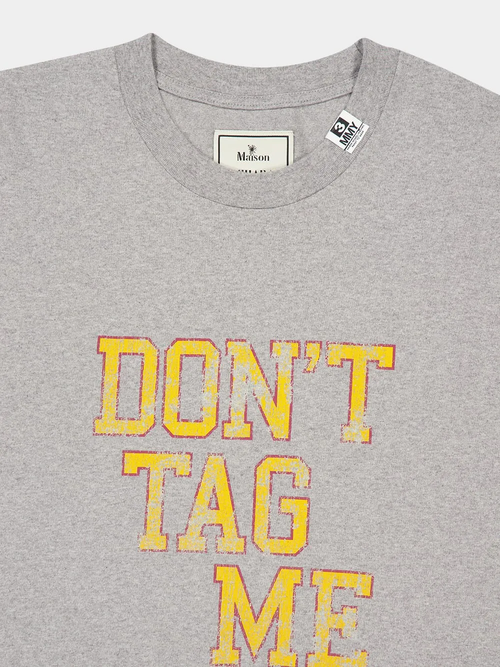 Grey Don’t Tag Me Printed T-Shirt sold by Fashion Clinic product image thumbnail 4