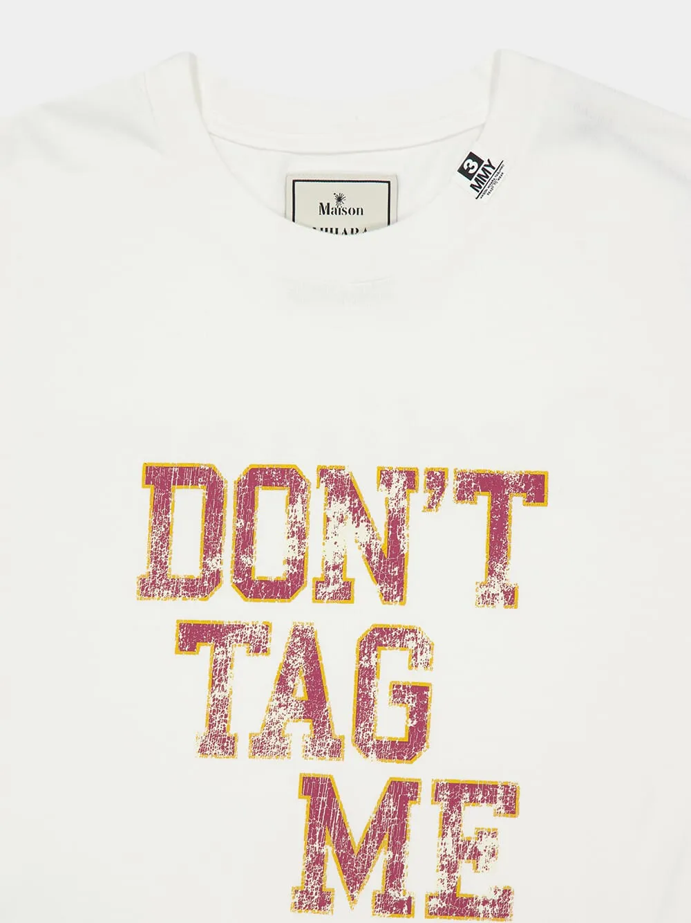 White Don’t Tag Me Printed T-Shirt sold by Fashion Clinic product image thumbnail 3