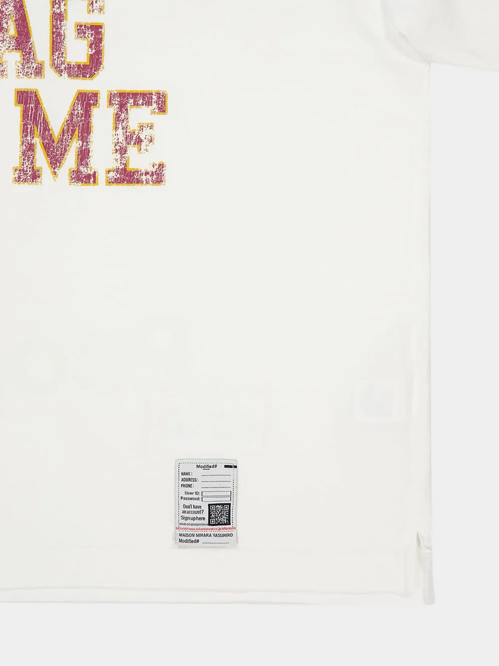 White Don’t Tag Me Printed T-Shirt sold by Fashion Clinic product image thumbnail 4