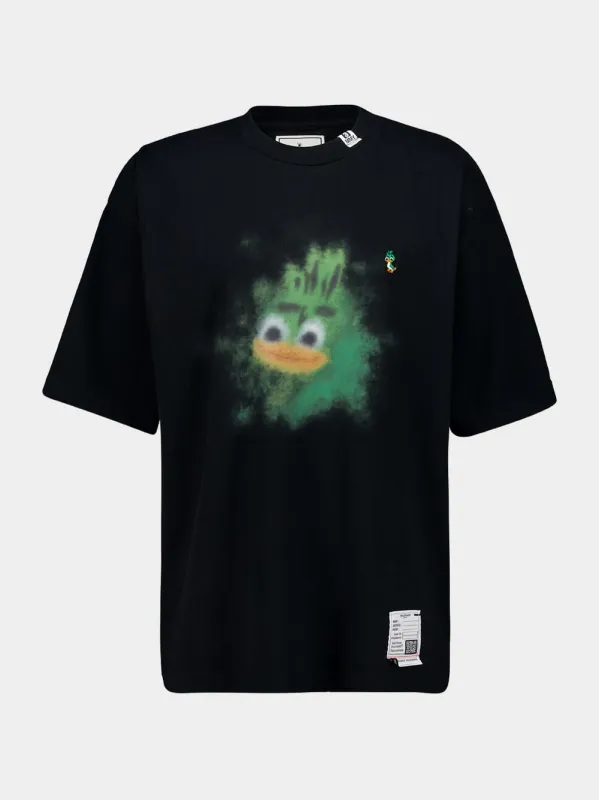 Black Leon Printed T-Shirt made by Maison MIHARA YASUHIRO