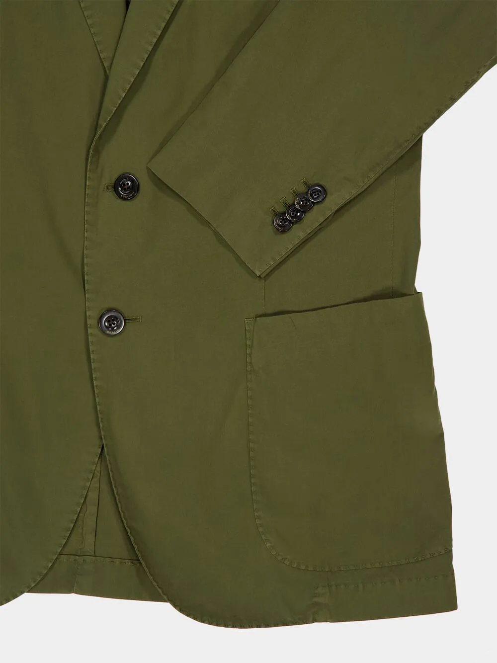 Khaki Green Cotton Blazer sold by Fashion Clinic product image thumbnail 4