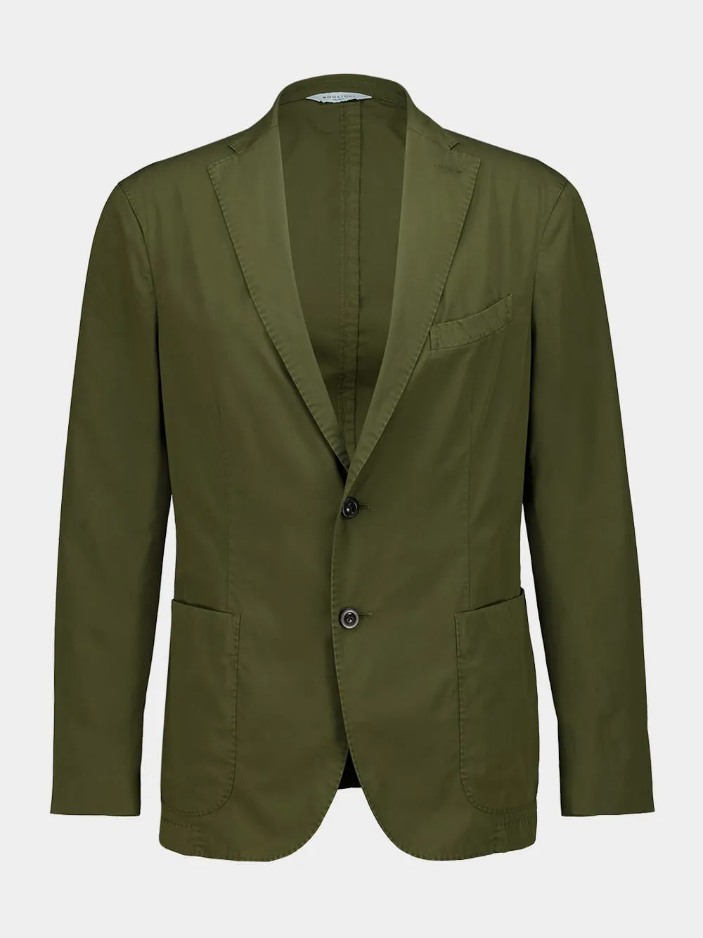 Khaki Green Cotton Blazer sold by Fashion Clinic