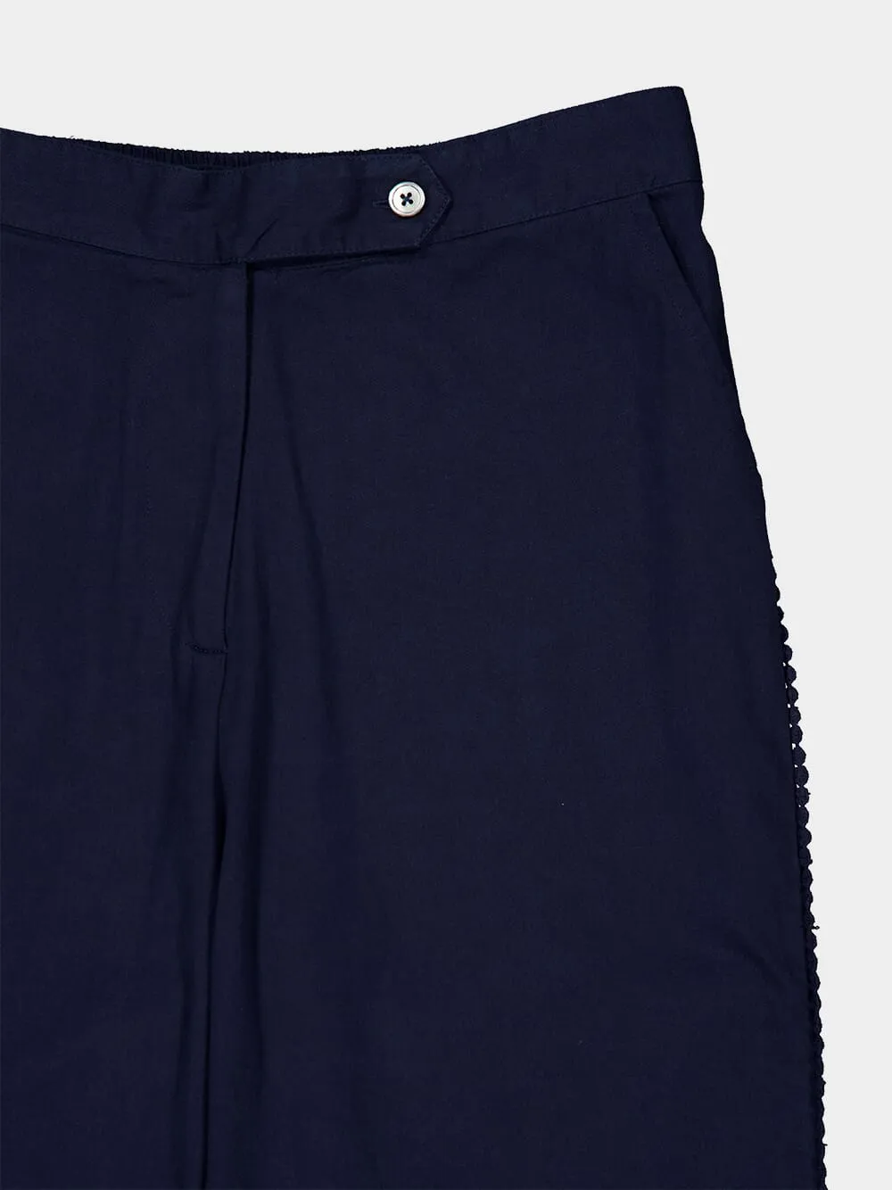 Navy Corniche Trousers sold by Fashion Clinic product image thumbnail 3
