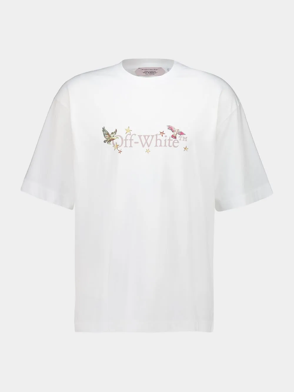 White Dream Arrow Skate Cotton T-Shirt sold by Fashion Clinic