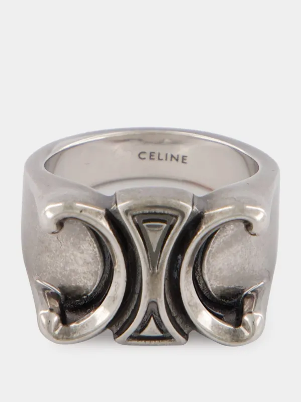 RING CHUNKY TRIOMPHE BRASS made by Celine