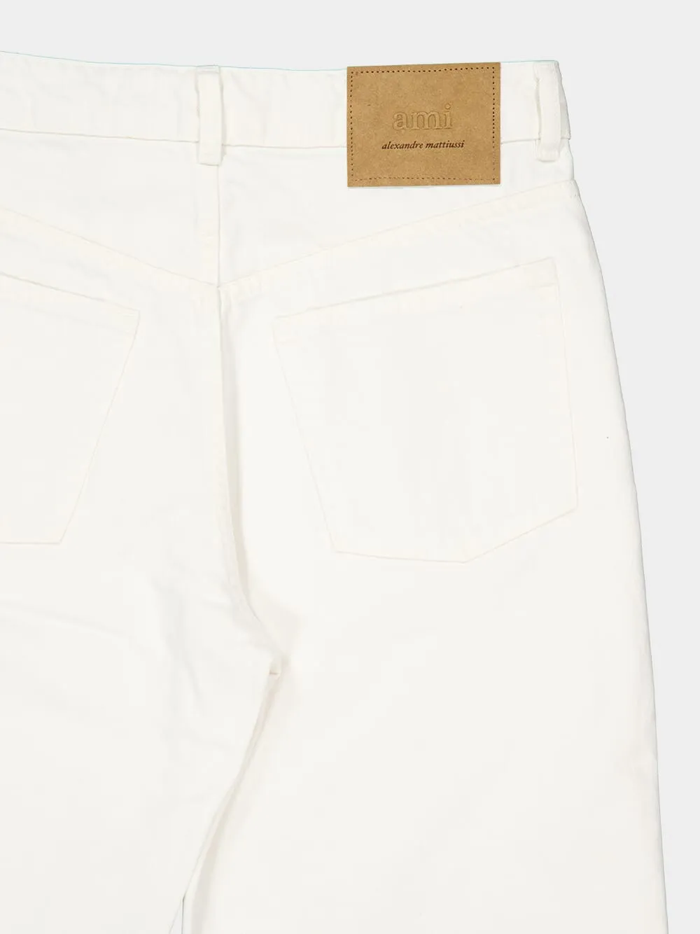 White Cream High-Waist Flared Jeans sold by Fashion Clinic product image thumbnail 3