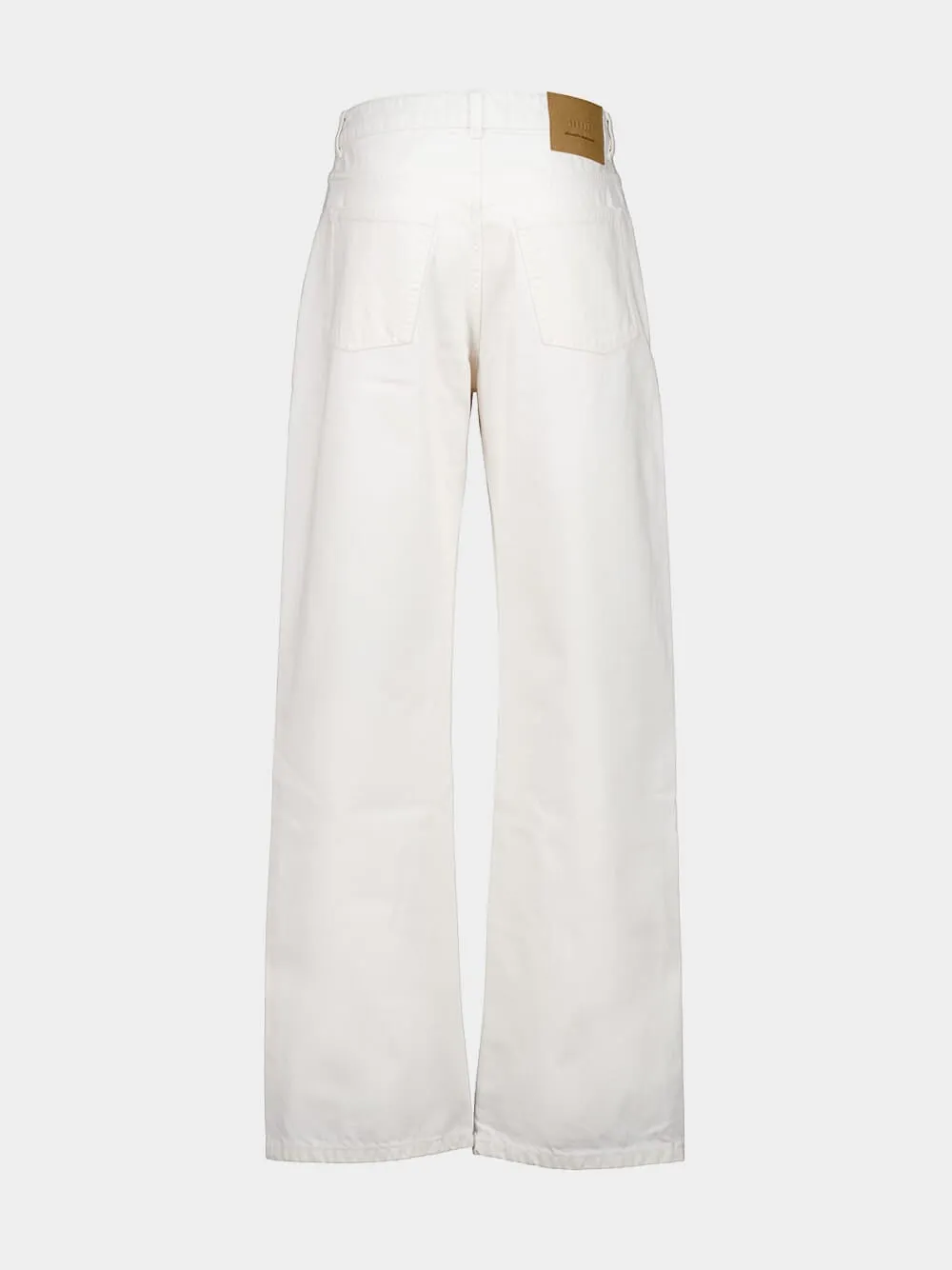 White Cream High-Waist Flared Jeans sold by Fashion Clinic product image thumbnail 2