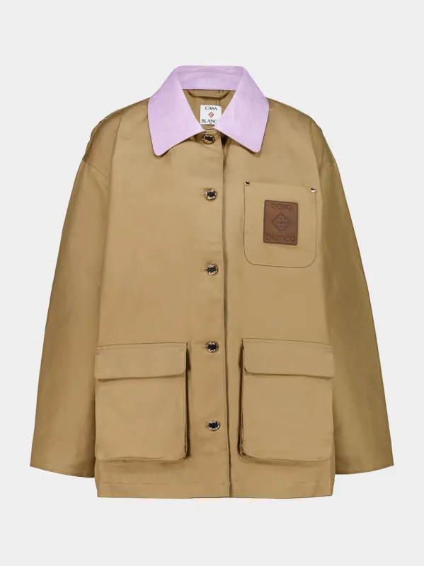 Beige Cotton Workwear Jacket made by Casablanca