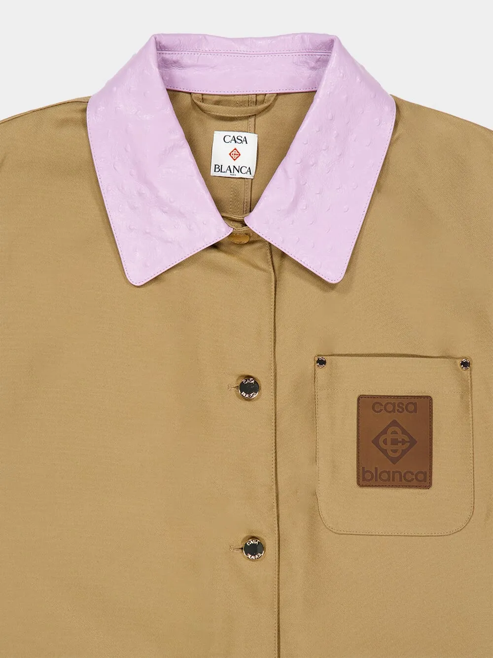 Beige Cotton Workwear Jacket sold by Fashion Clinic product image thumbnail 3