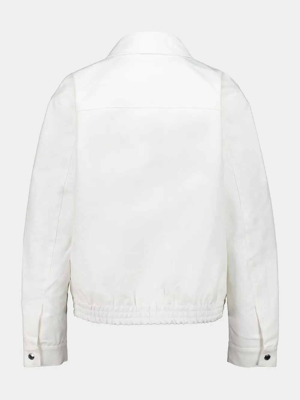 White Zipped Cotton Jacket sold by Fashion Clinic product image thumbnail 2