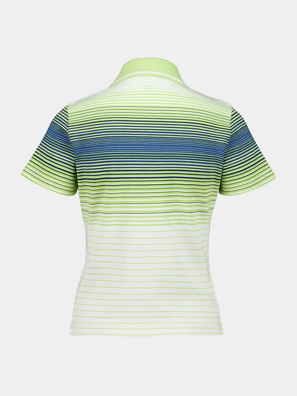 Green Gradient Striped Slim Fit Polo Shirt sold by Fashion Clinic product image thumbnail 4