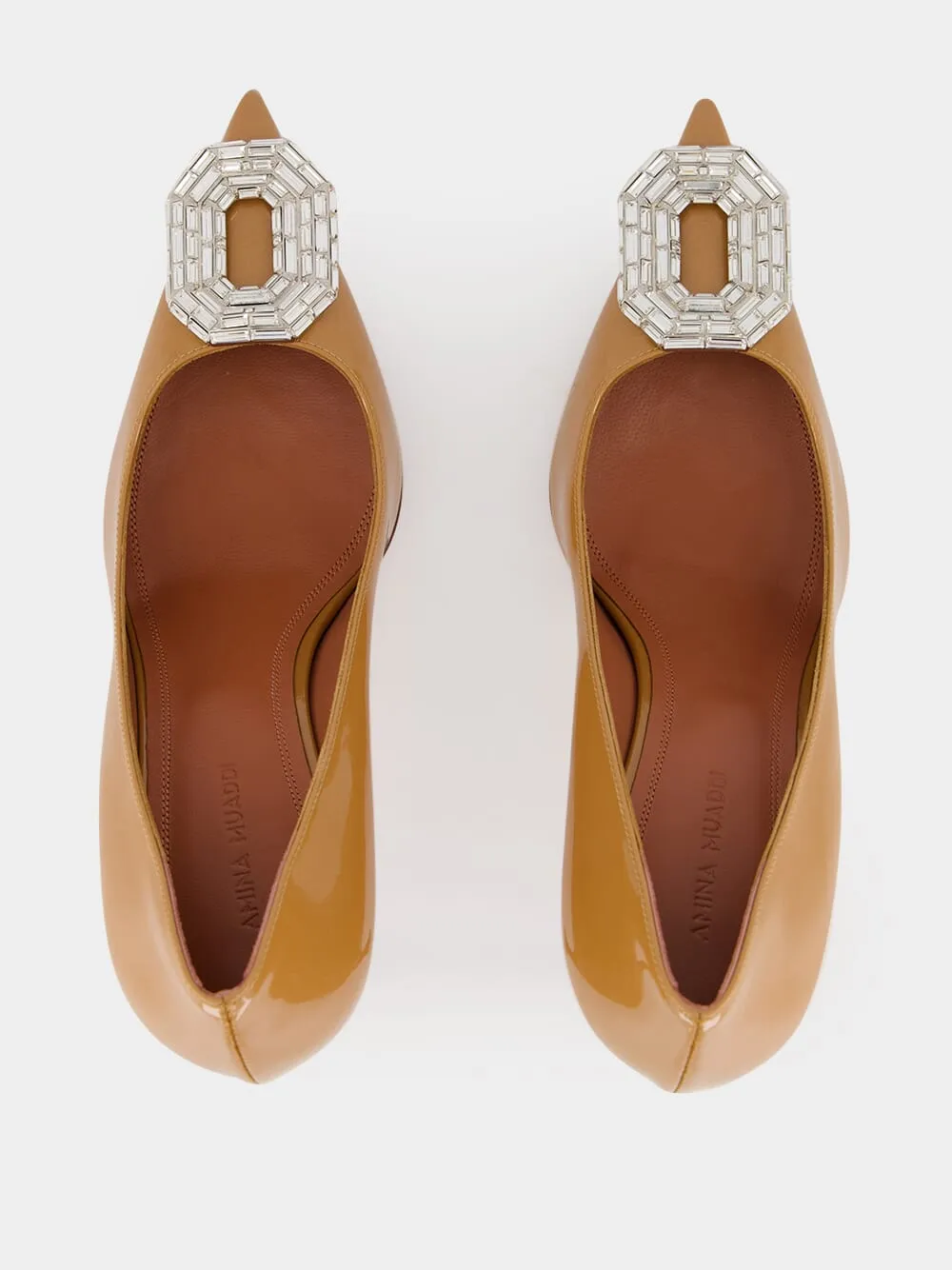 Latte Camelia Pearly Patent 90 Pumps sold by Fashion Clinic product image thumbnail 4