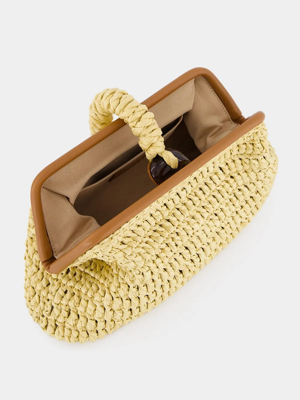 Natural Delphine Raffia Clutch Bag sold by Fashion Clinic product image thumbnail 5