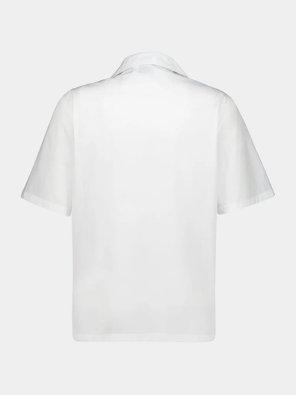 White Graphic Embroidered Short Sleeve Shirt sold by Fashion Clinic product image thumbnail 3