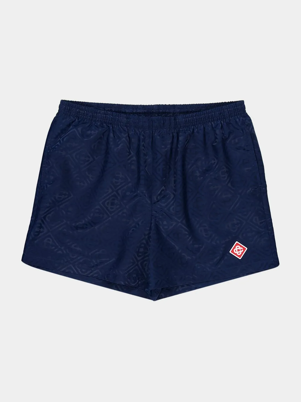 Navy Monogram Jacquard Swim Shorts sold by Fashion Clinic product image thumbnail 5
