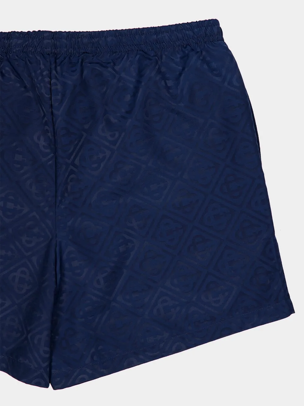 Navy Monogram Jacquard Swim Shorts sold by Fashion Clinic product image thumbnail 4