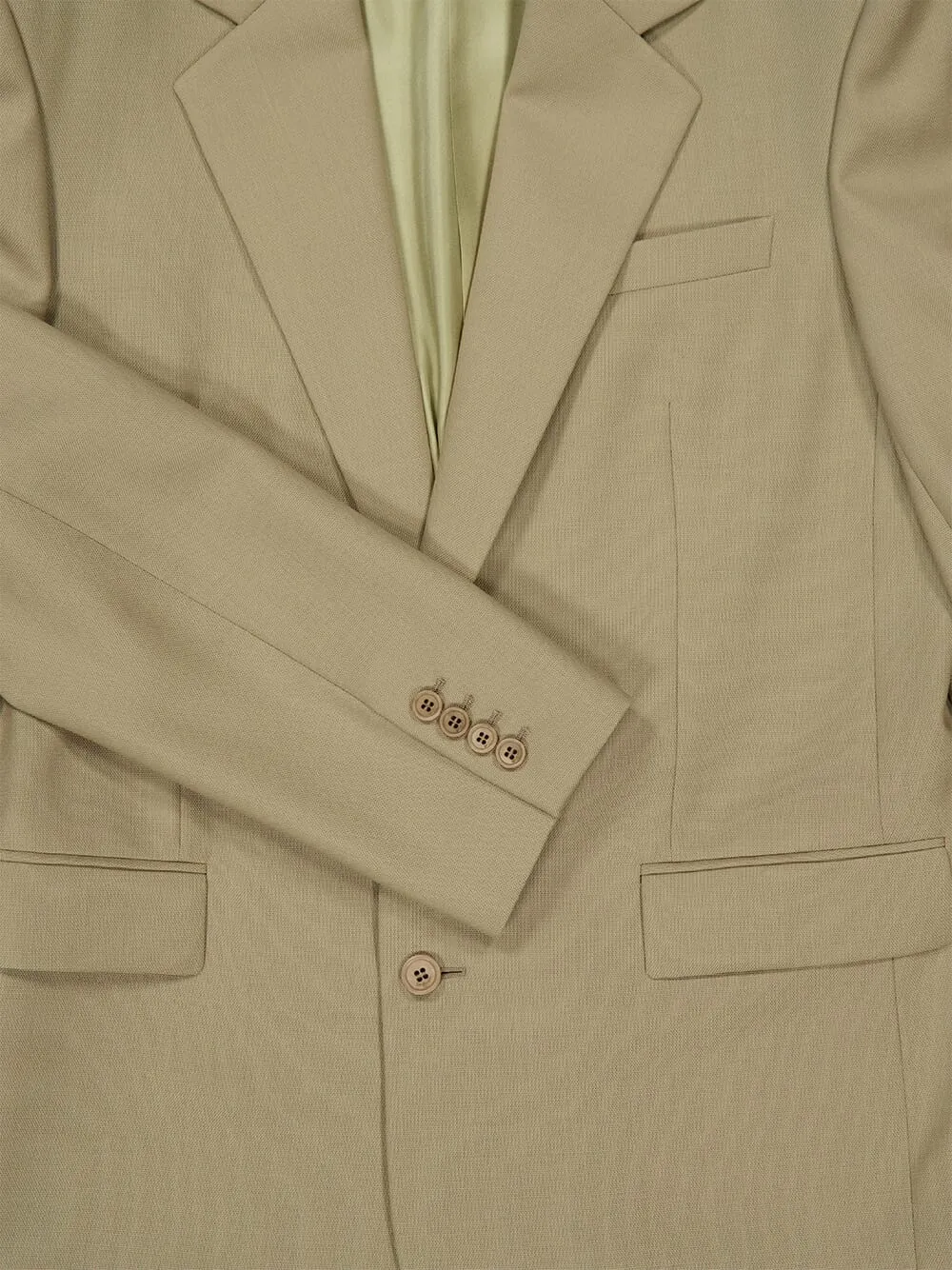 Beige Single-Breasted Wool and Silk Jacket sold by Fashion Clinic product image thumbnail 4