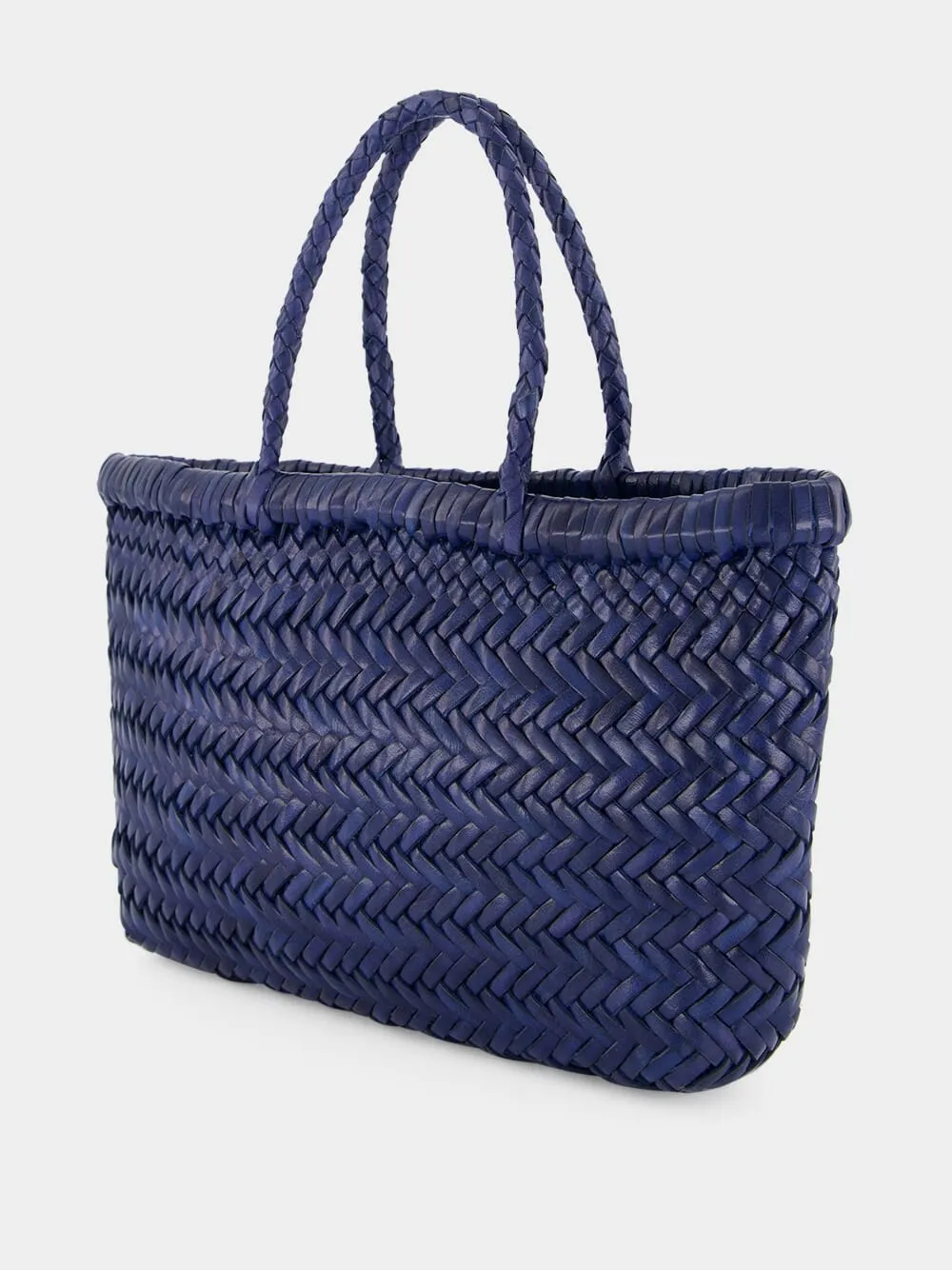 Mini Flat Gora Navy Blue Woven Bag sold by Fashion Clinic product image thumbnail 4