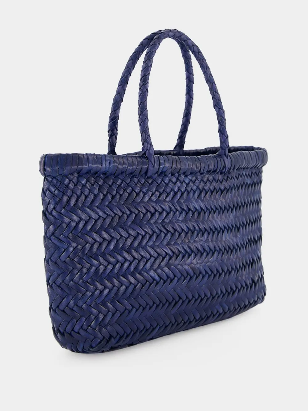 Mini Flat Gora Navy Blue Woven Bag sold by Fashion Clinic product image thumbnail 2