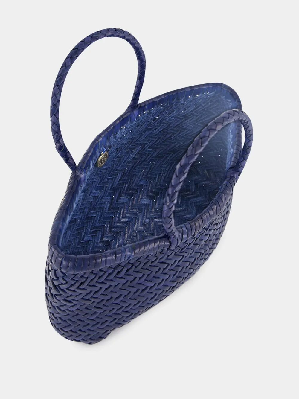 Mini Flat Gora Navy Blue Woven Bag sold by Fashion Clinic product image thumbnail 5