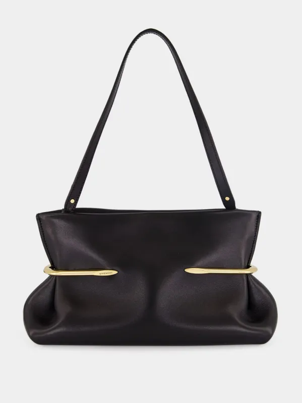 Black Pinch Soft Nappa Leather Clutch made by Givenchy