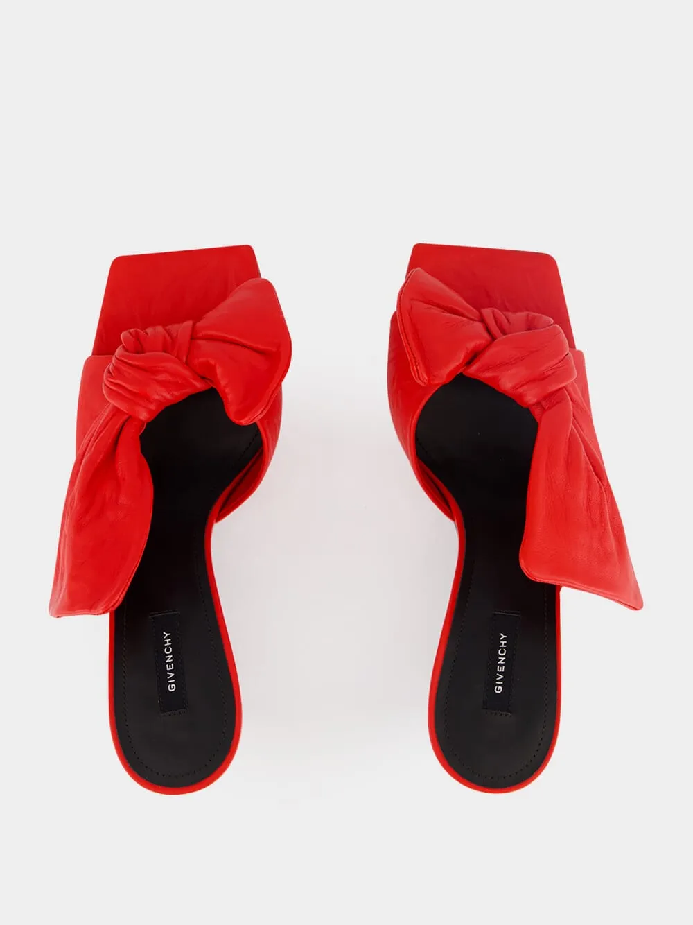 Vermillon Boudoir Nappa Leather Heeled Mules sold by Fashion Clinic product image thumbnail 5