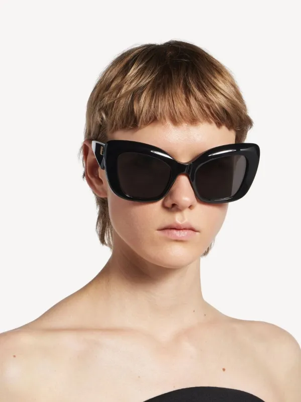 Black Diva Butterfly Acetate Sunglasses made by Balenciaga